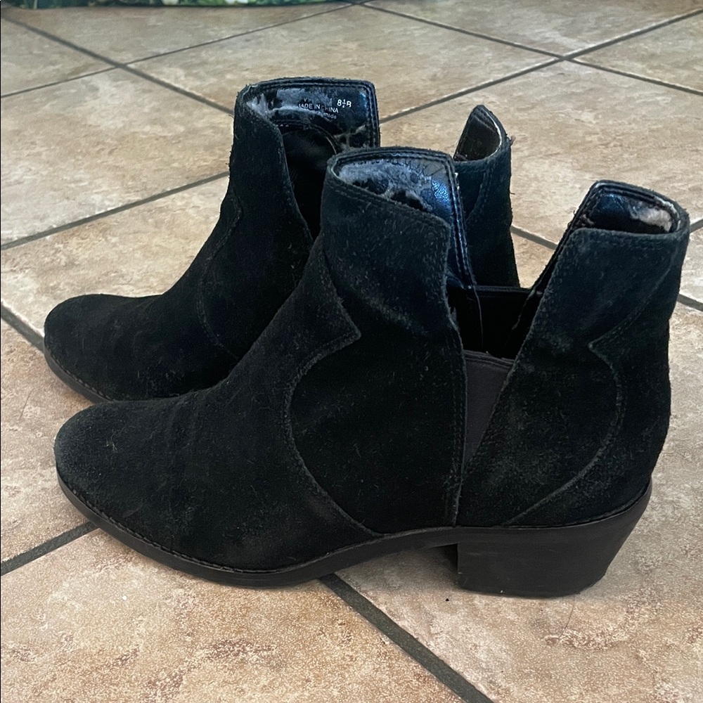 3/$30 Black Suede Ankle Boots